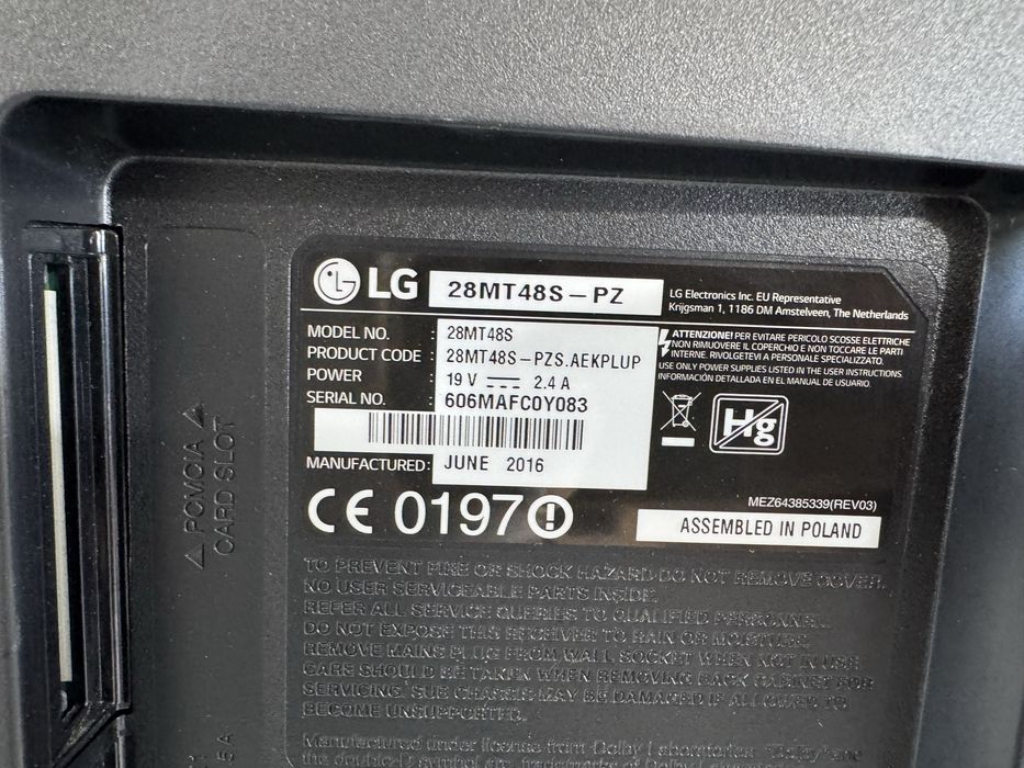 Телевизор - LG  28 inch smart  / A25