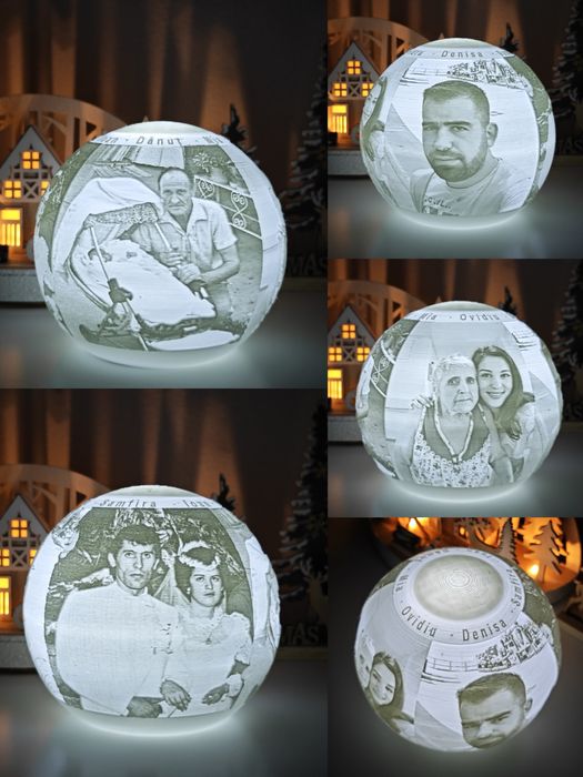 Lampa printata 3D - cadou personalizat