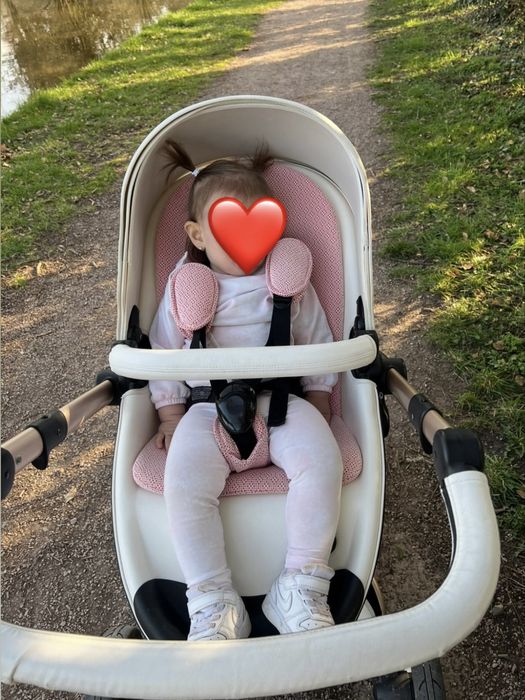 Бебешка Количка 2в1 Mima Xari Snow White - rose gold