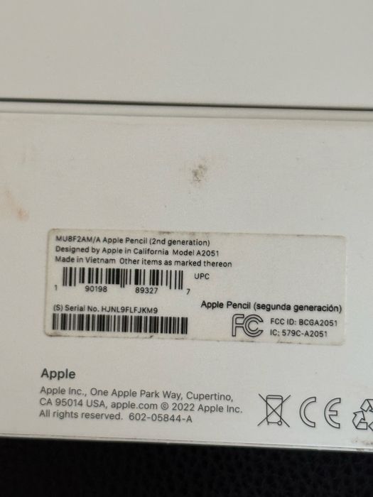 Apple Pencil 2го поколения