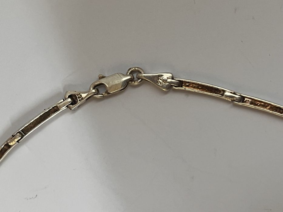 Сребърно колие с родиево покритие