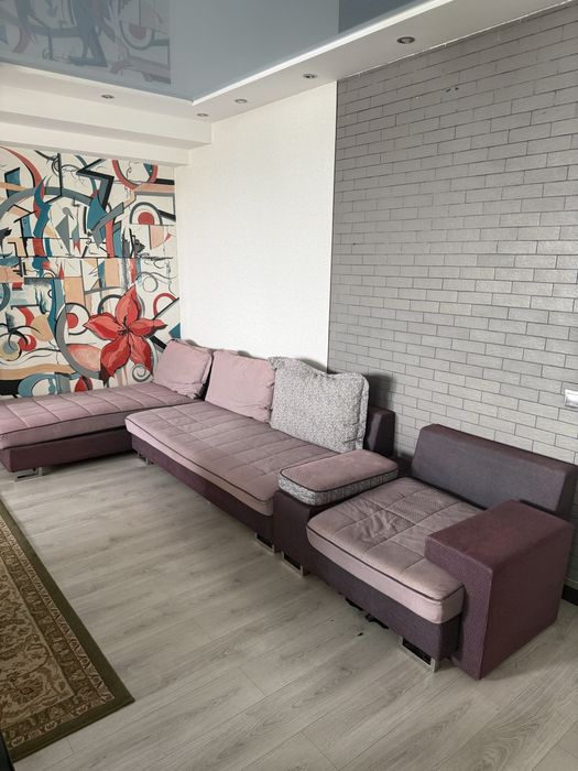 Диван из 3 частей серый