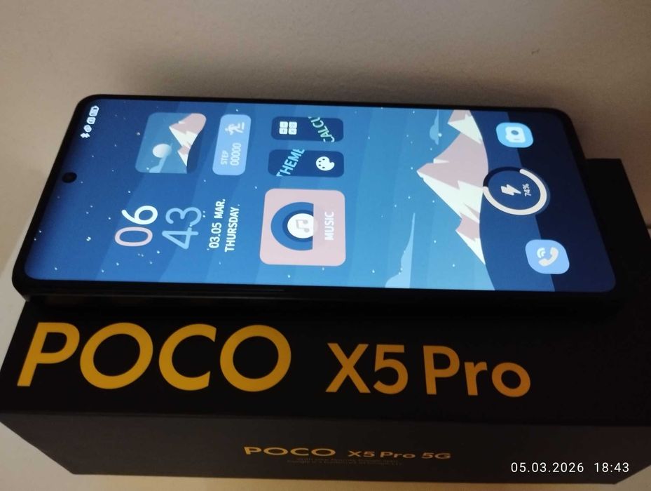 Xiaomi Poco x5 pro android 256 gb/8+3gb /108 mp 120 hz /67W Като x7 x8