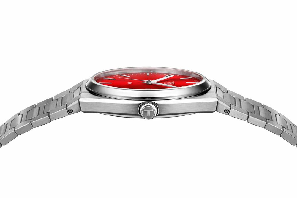 Tissot PRX 40mm Red Swiss Made Safir, Oțel Inoxidabil, Cutie + Factură
