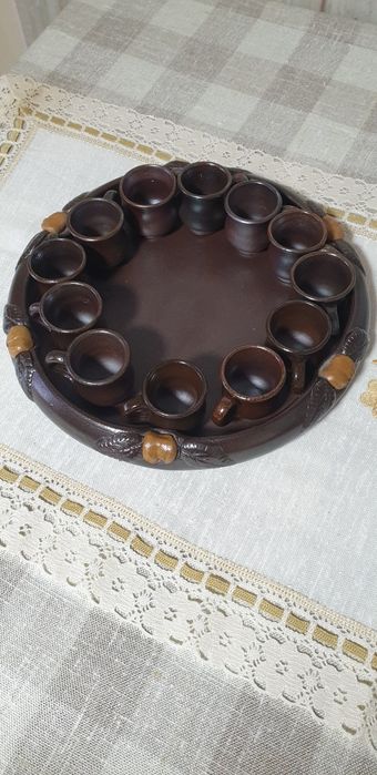 Serviciu complet Calvados din ceramică veche