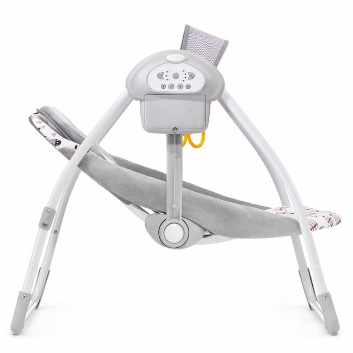 Leagan Kinderkraft Flo, cu melodii, roz cu gri