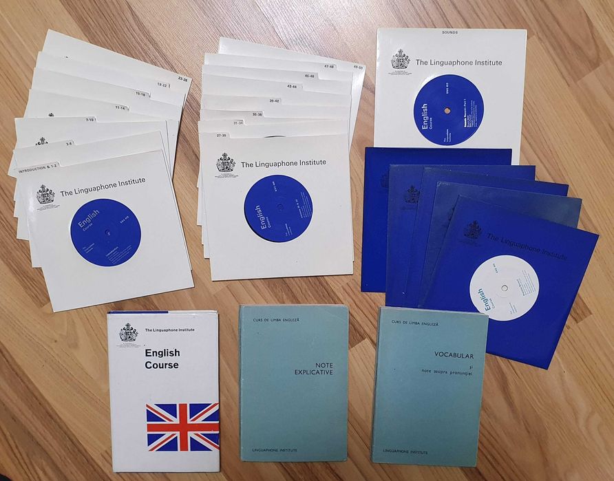 Curs de limba engleză pe vinil – The Linguaphone Institute - colectie