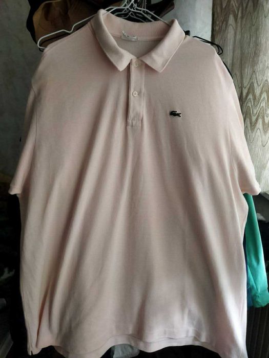 тениска с яка Lacoste размер 4XL