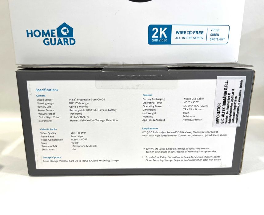 Cameră Homeguard HGWBC356, NOUĂ!