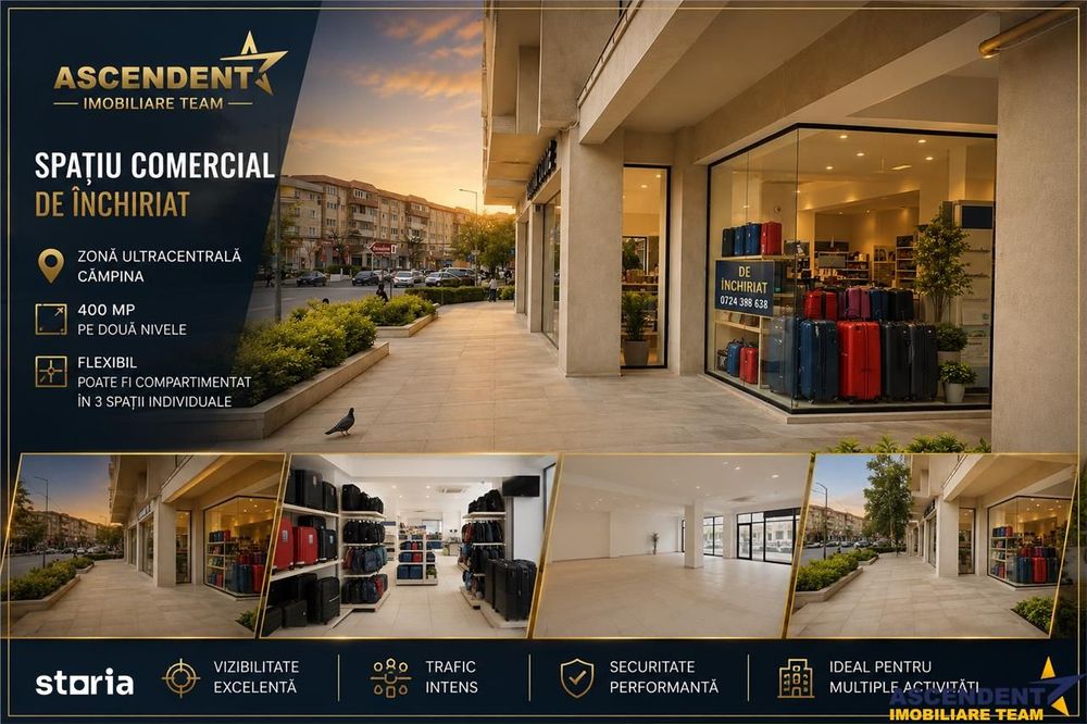 Spatiul Comercial, compartimentabil si in 3 unitati, cu acces separat,