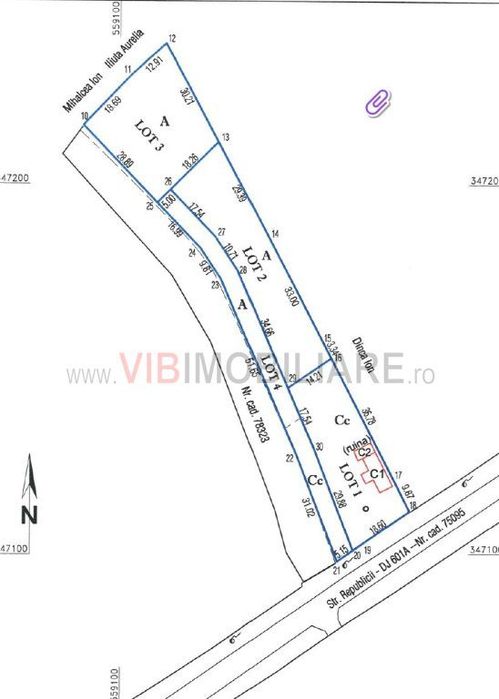 Racari - str Republicii - 3290ml - deschidere 24ml