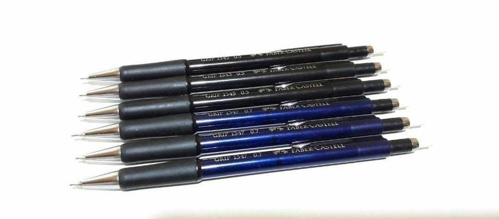 Lot 6 creioane faber castell 1345 si 1347 de 0.5 mm si 0.7 mm, copii