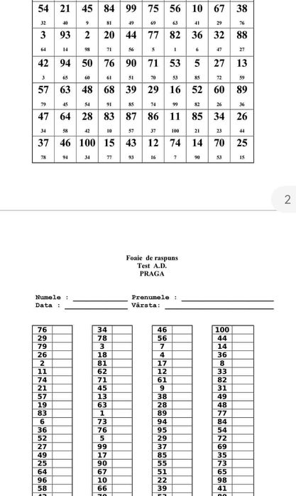 Materiale pregătire testare psihologica