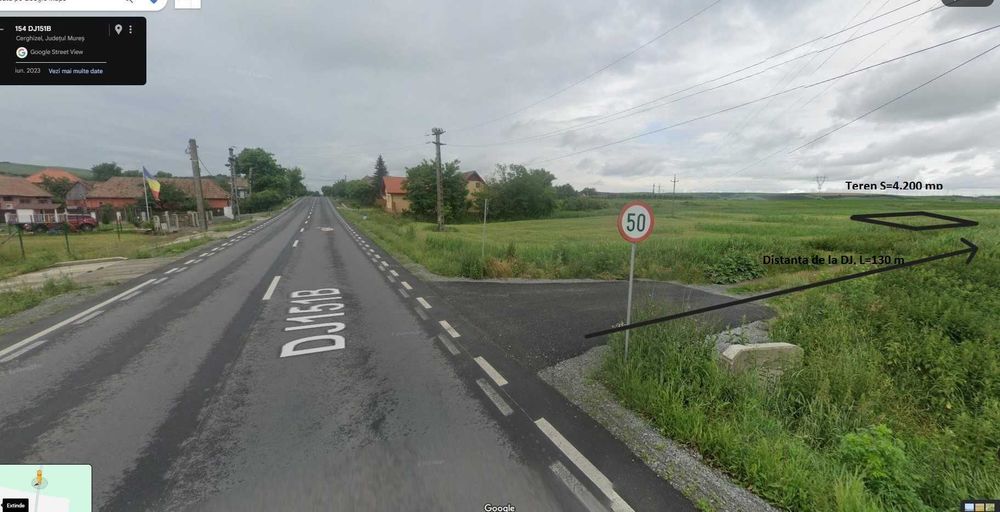 Teren intravilan 4.200 mp, cu acces  la DJ, 4 km intrare A3 Cerghizel
