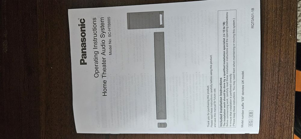 Soundbar Panasonic HTB885