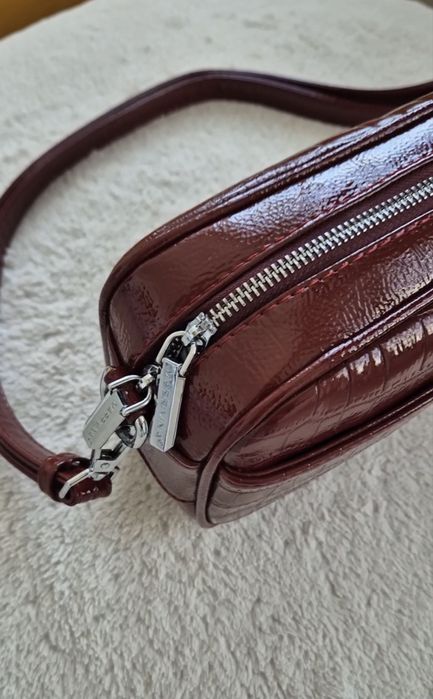 Сумка через плечо винно-красный