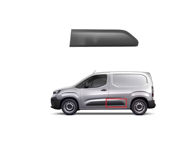 Bandou usa spate Citroen Berlingo, 06.2018-12.2023; Fiat Doblo (263), 2022-; Opel Combo/Life, 09.2018-; Peugeot Partner/Rifter, 06.2018-12.2023; Toyota Proace City, 10.2019-, partea stanga/dreapta, grunduit; usa spate; lungime 700 mm