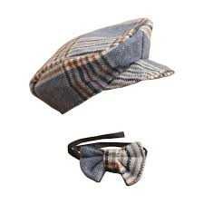 Джентълменско облекло с шапка с папийонка Комплект за новородено