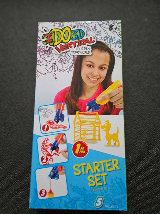 3D писалка за деца Ido3D Vertical starter set жълта