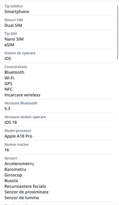 Iphone 16 pro 256gb