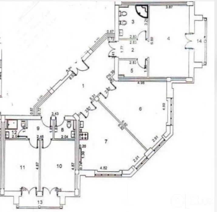 Продается 4х ком квартира, ЖК Габус, ориентир: Алайский рынок, 187,5м²