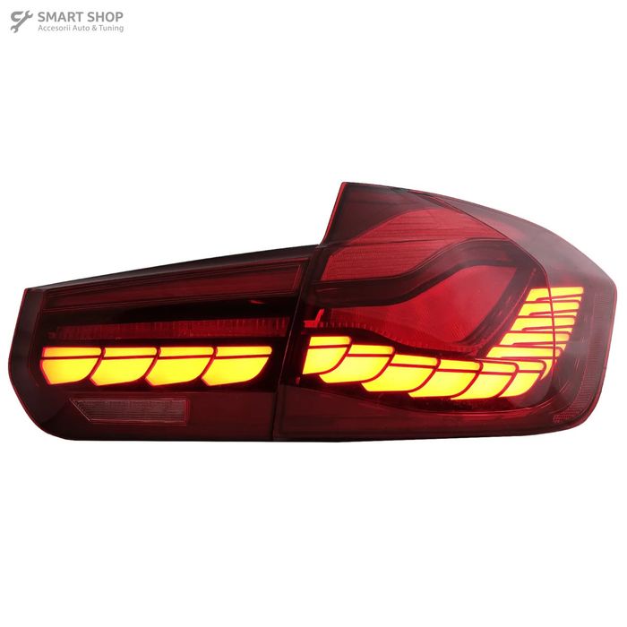 Stopuri OLED compatibil cu BMW Seria 3 F30 (2011-2019) F35 F80 Rosu Clar M4 Design cu Semnal Dinamic Secvential