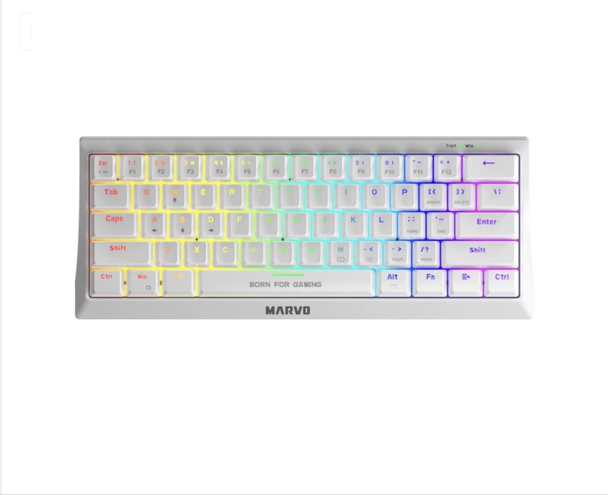 Механична Геймърска клавиатура Marvo KG962 White RGB