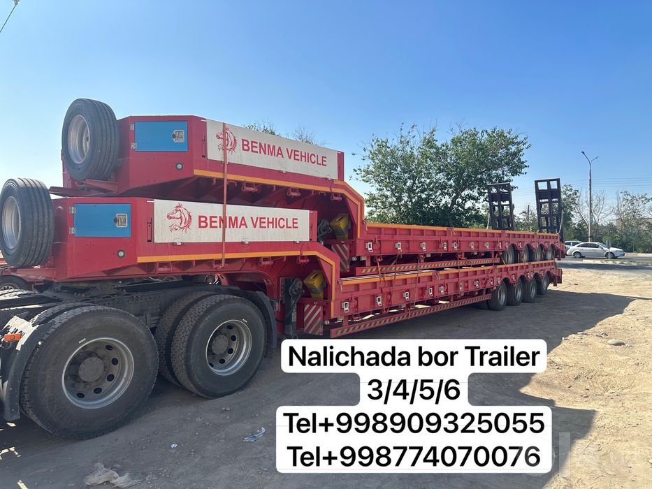 Traller Trailer Tral sotuvda 3/4/5/6 mostliklar