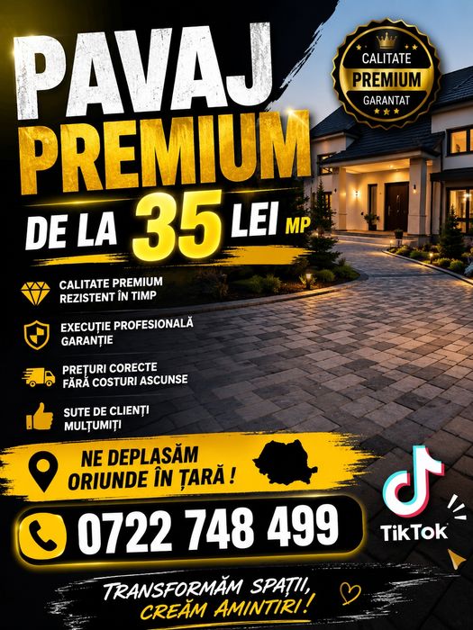 MONTAJ PAVELE • BORDURI • TROTUARE • ALEI | De la 35 lei/mp | Echipă serioasă