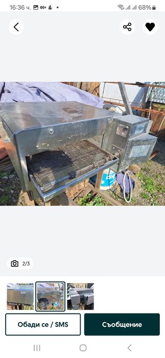 Тунелна фурна трифазна широчина на конвейера лентата 40см. със обдухва