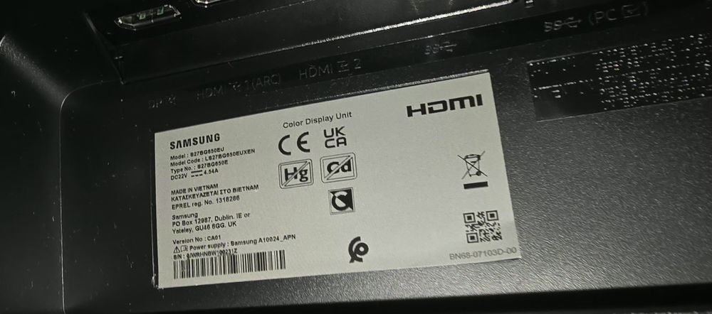 Samsung Odyssey G6 240hz QHD 27 SMART MONITOR