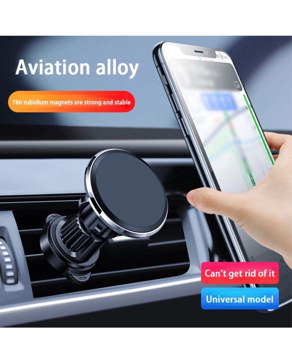 Suport Metalic Telefon Pentru Grila Auto Prindere cu Filet