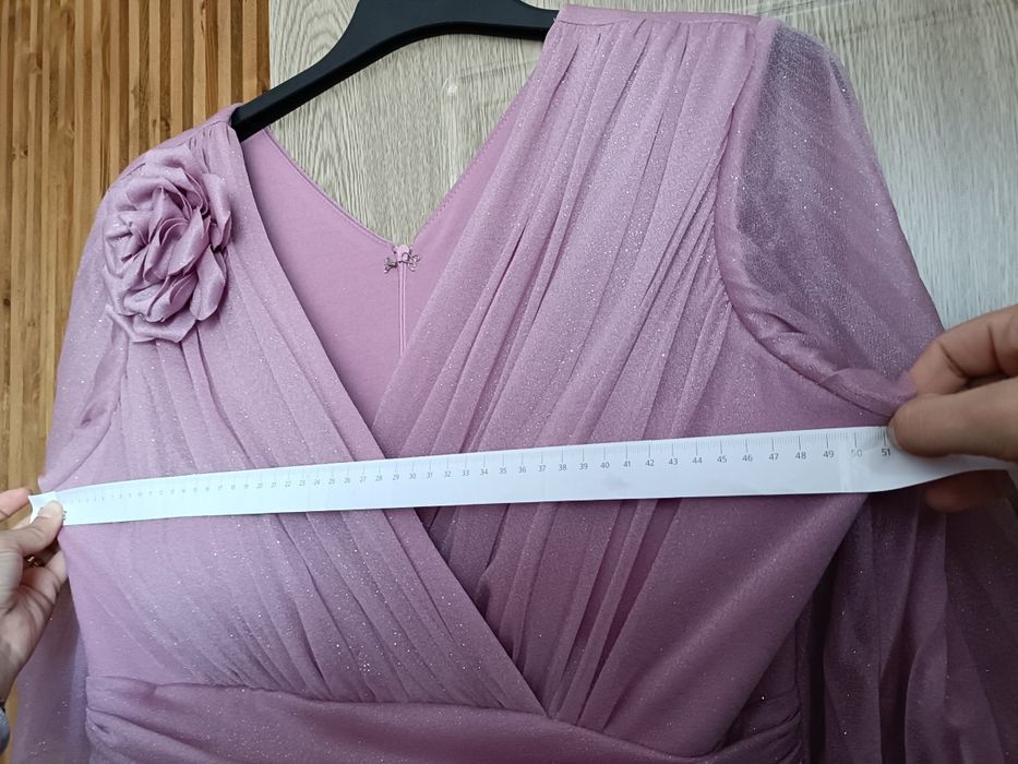 Rochie eleganta roz pudra
