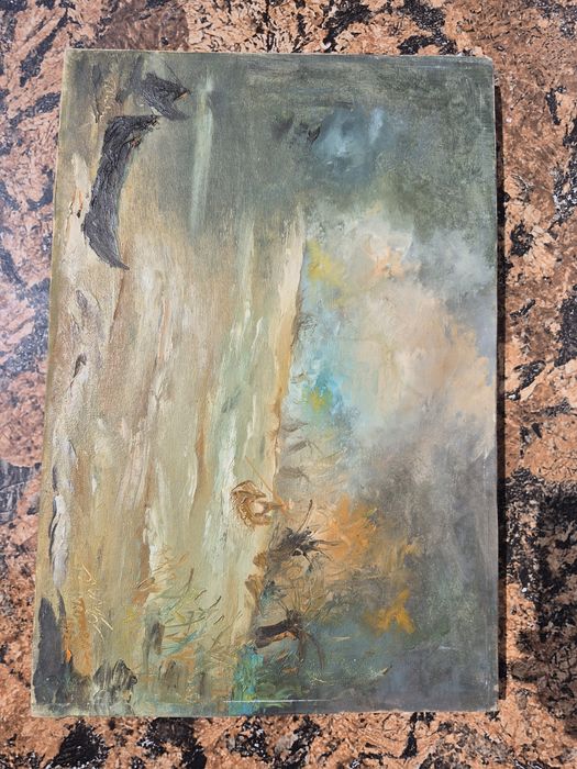 Vând tablou pictat manual pinza de pictorul Tomescu in 1987,Constanța