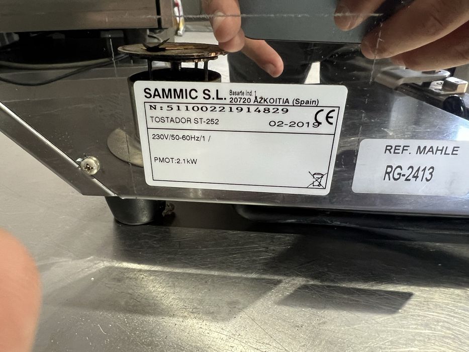 Toaster paine / chifle tunel Sammic Spania - 500 felii/h - 230v -2.1KW