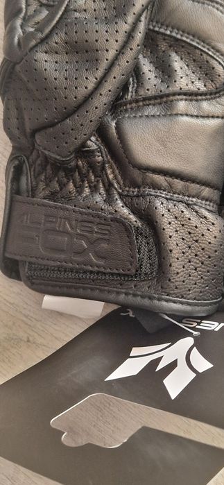 Manusi moto L, piele naturala perforata, touch screen NOI