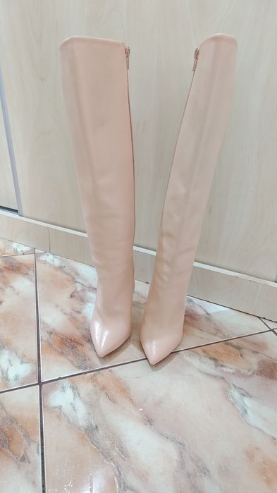 Cizme cu toc piele naturala Ada de Angela