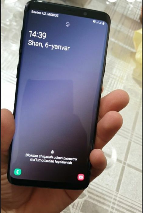 Samsung s9+ holati ideal hech qanday aybi yuq