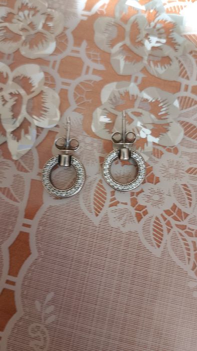 Серьги Пандора серебро 925