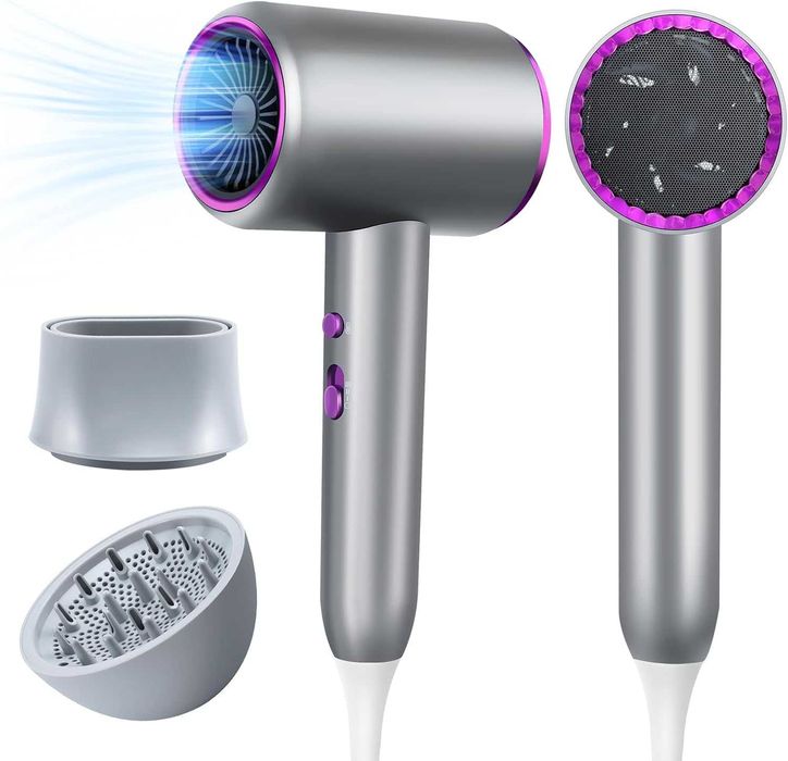 Професионален йонен сешоар 2000W с дифузер и накрайник концентратор