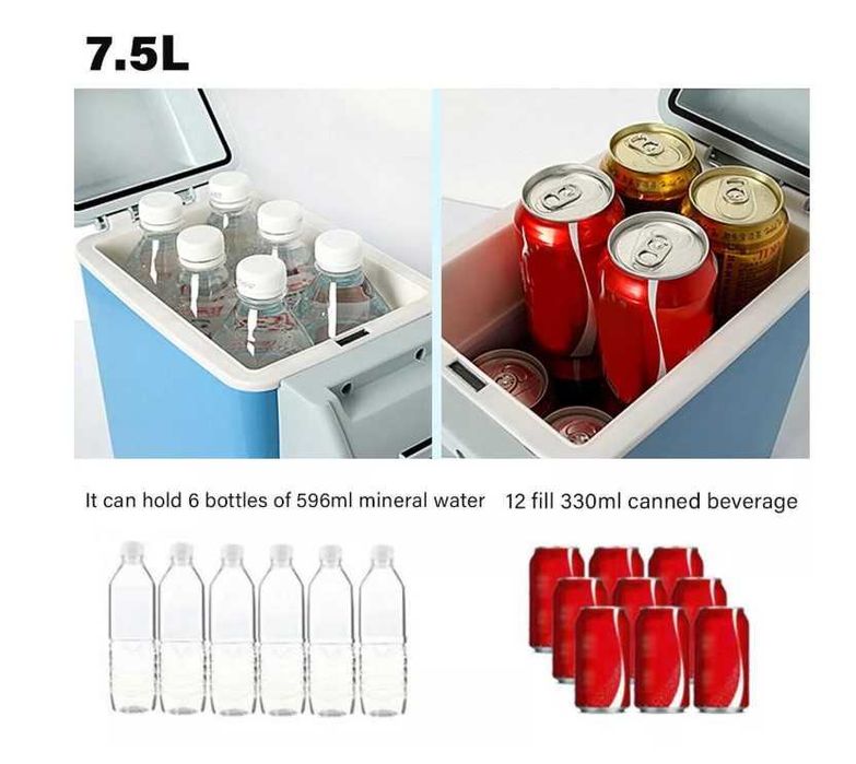 Мултифункционална  Хладилна чанта  за автомобил, каравана,  7.5л 12V