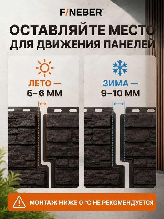 Фасадная панель под камень от компании Fineber