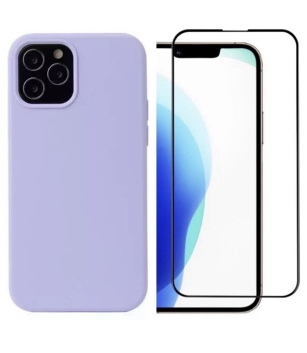 Husa Luxury Catifea +Folie Sticla 21D Iphone 13/14/15/16E PRO MAX PLUS