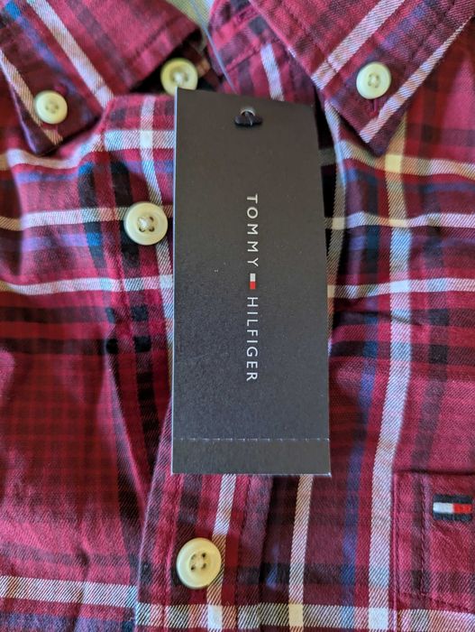 Tommy Hilfiger Cotton Logo мъжка памучна риза М от Сащ