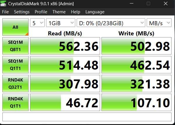 SSD Kingston KC600 256GB SATA III – 93% Health – Testat Complet – 562 MB/s