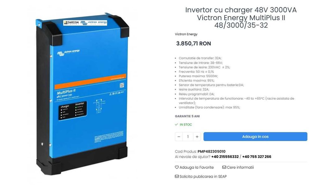 Invertor On-Grid trifazat Sungrow SG20RT 20kw fotovoltaic