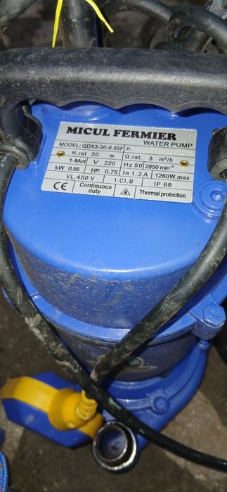 Vand Pompa Apa  Submersibila 20M 0.55KW MICUL Fernier  GF-0701