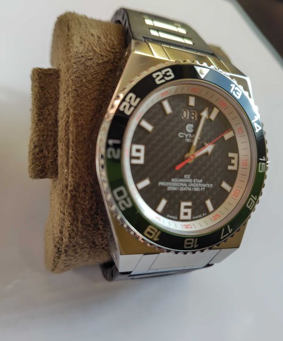 Швейцарски Cyma Ice Aquamare Star Professional Diver, 200m сапфир 43mm
