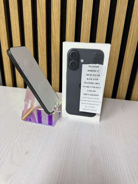 Iphone17 Black Mem 512 GB 8 GB Cod 299 Amanet  Activ Exigent