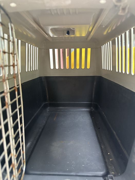 Cușcă transport câini și pisici Karlie Nommand S 60x40x40 cm gri-alb